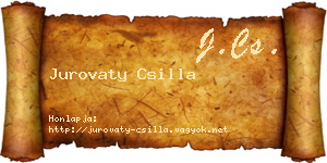 Jurovaty Csilla névjegykártya